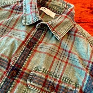 Mens Light Flannel Button Down